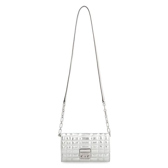MICHAEL MICHAEL KORS Michael Kors Quilted Leather Shoulder Bag Women SILVER - Picture 4 of 5